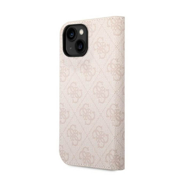 Etui Do iPhone 14 Guess 4G Metal Camera Outline Booktype Case Różowy