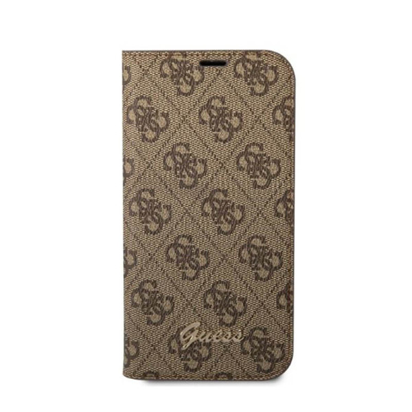 Etui Do iPhone 14 Guess 4G Metal Camera Outline Booktype Case Brązowy