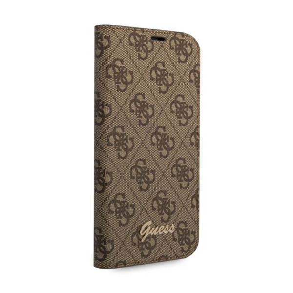 Etui Do iPhone 14 Guess 4G Metal Camera Outline Booktype Case Brązowy