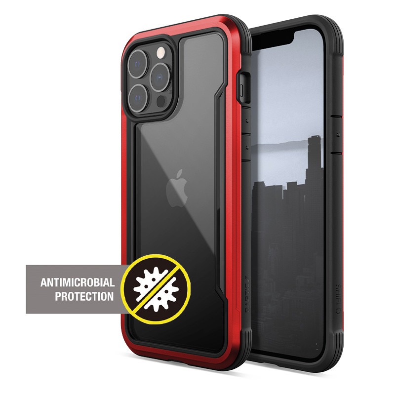 Etui Do iPhone 13 Pro Max ( Anti-Bacterial ) X-Doria Raptic Shield Pro Czerwony