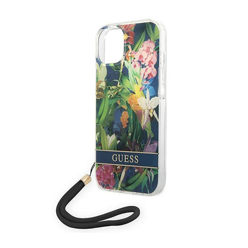 Etui Ze Smyczką Do iPhone 14 Guess Flower Cord...