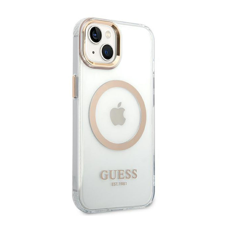 Etui Do iPhone 14 Guess Metal Outline MagSafe...