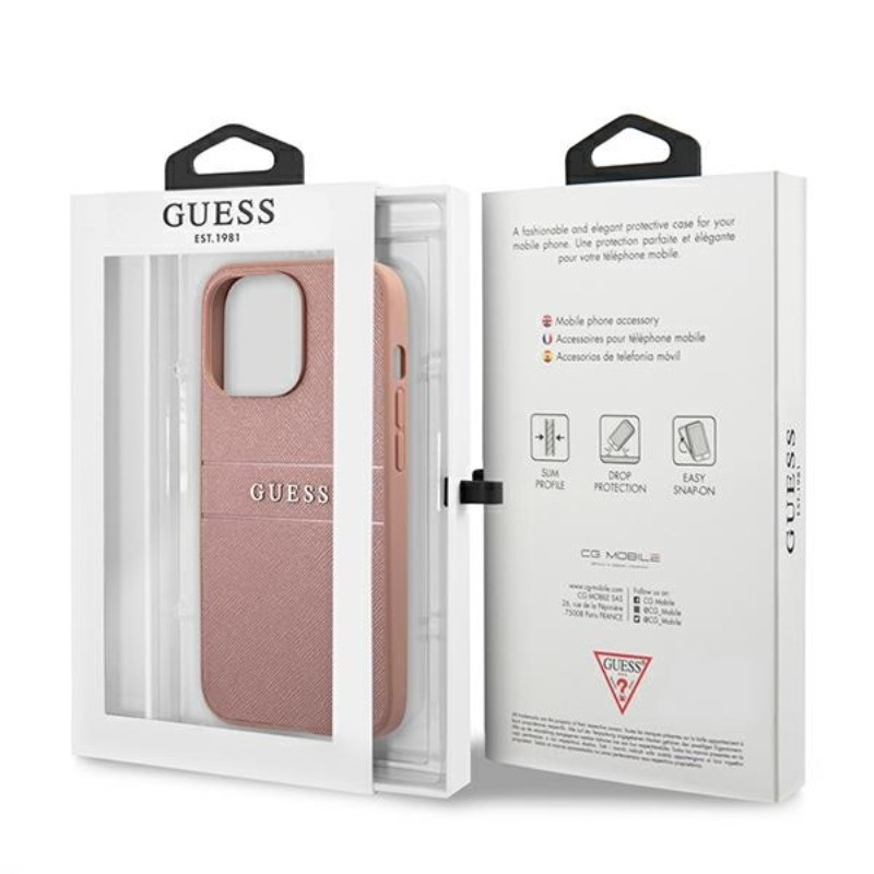 Etui Do iPhone 13 Pro Max Guess Saffiano Metal...
