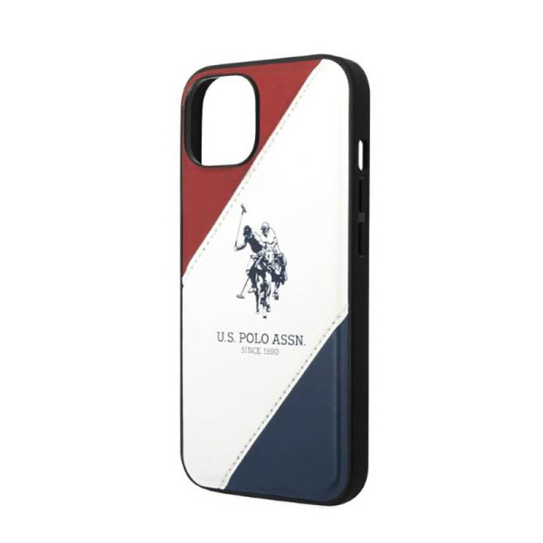 Etui Do iPhone 14 Us Polo Assn Tricolor Embossed Biały