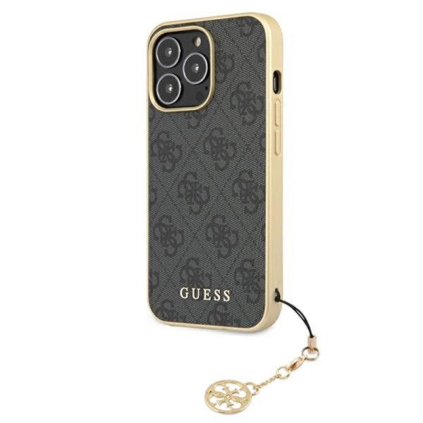 Etui Do iPhone 13 Pro Max Guess 4G Charms Collection Szary