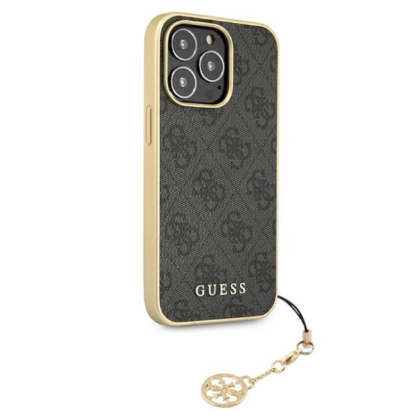 Etui Do iPhone 13 Pro Max Guess 4G Charms Collection Szary