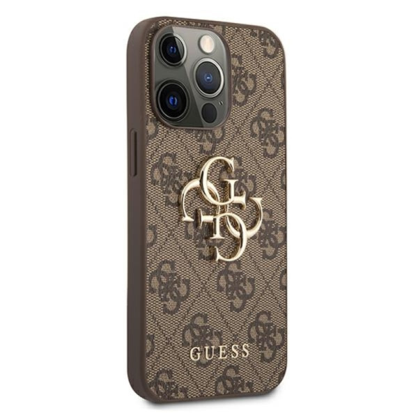 Etui Do iPhone 13 Pro Max Guess 4G Big Metal Logo Brązowy