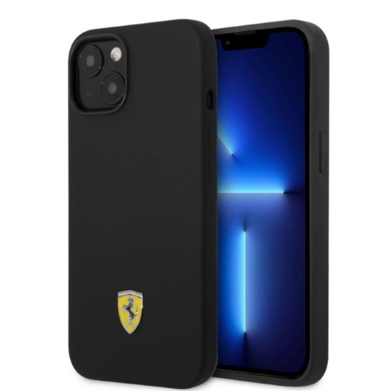 Etui Do iPhone 14 Ferrari Silicone Metal Logo...