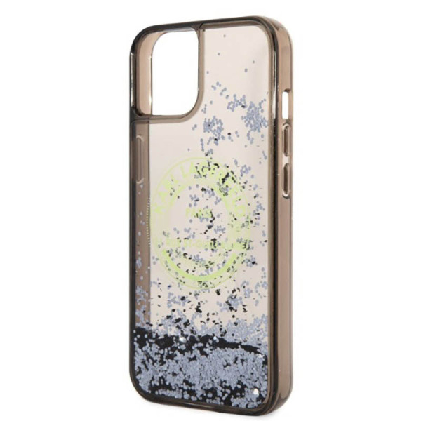 Etui Do iPhone 14 Karl Lagerfeld Liquid Glitter Round Rsg Logo Case Czarny