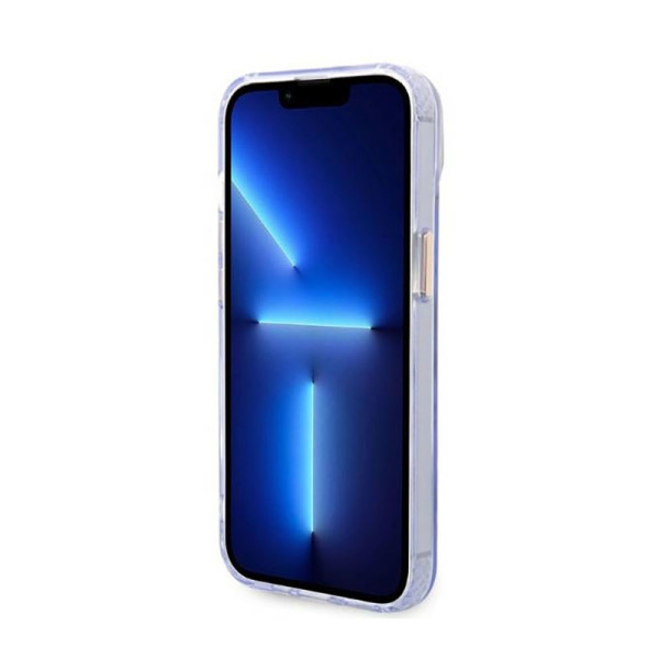 Etui Do iPhone 14 Guess Gold Outline Translucent MagSafe Fioletowy