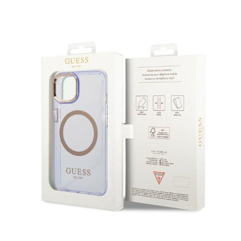 Etui Do iPhone 14 Guess Gold Outline...