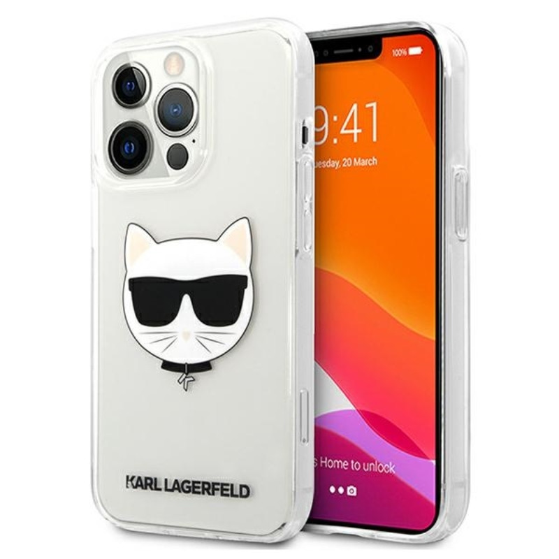 Etui Do iPhone 13 Pro Max Karl Lagerfeld Choupette Head Przezroczysty