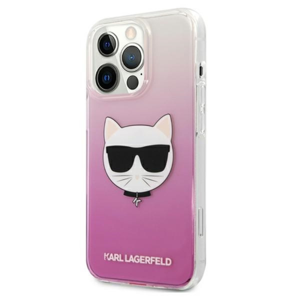 Etui Do iPhone 13 Pro Max Karl Lagerfeld Choupette Head Różowy