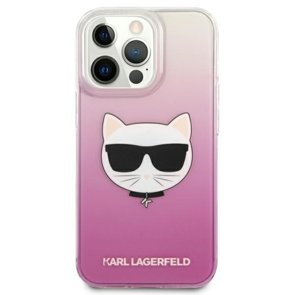 Etui Do iPhone 13 Pro Max Karl Lagerfeld Choupette Head Różowy