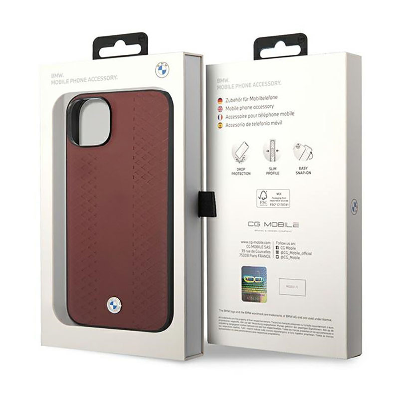 Etui Do iPhone 14 BMW Leather Diamond Pattern...