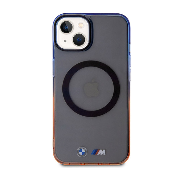 Etui Do iPhone 14 BMW Gradient Bumper MagSafe Szary