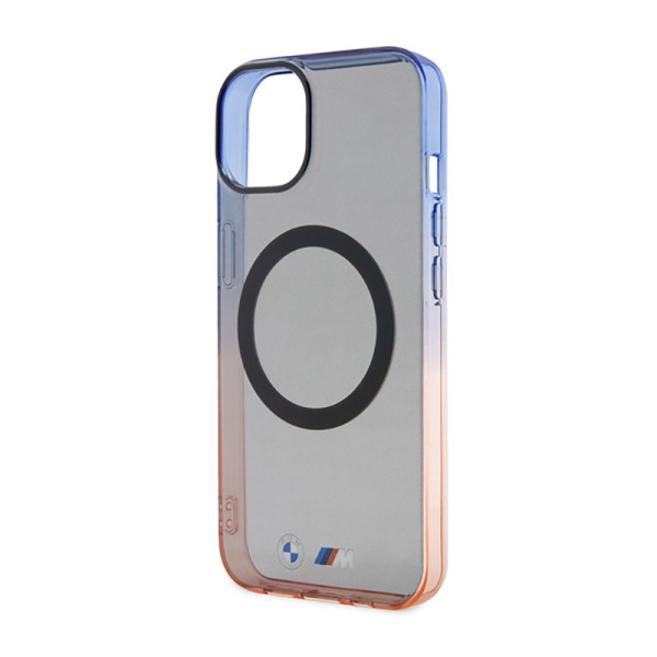 Etui Do iPhone 14 BMW Gradient Bumper MagSafe Szary