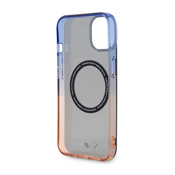 Etui Do iPhone 14 BMW Gradient Bumper MagSafe Szary