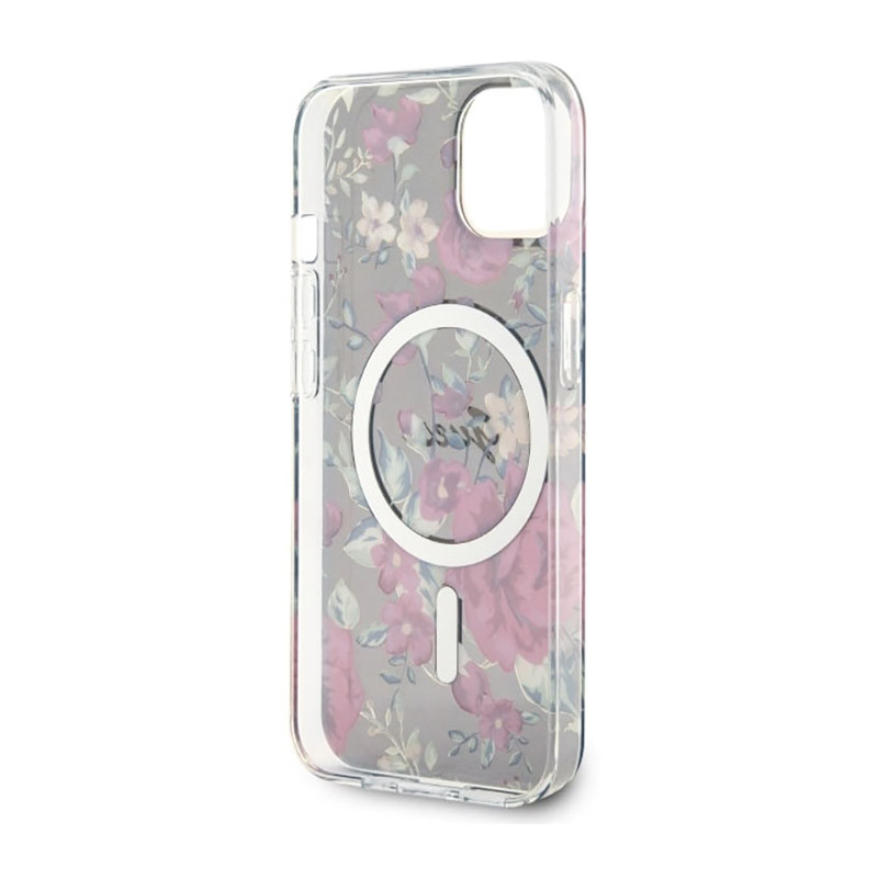Etui Do iPhone 14 Guess Flower MagSafe Zielony