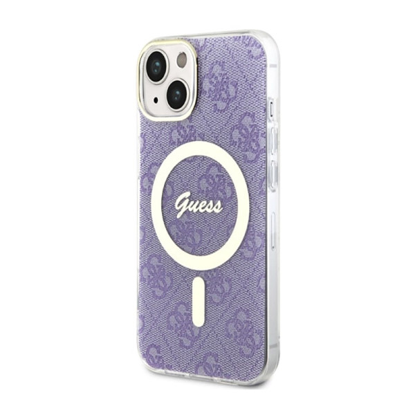 Etui Do iPhone 14 Guess 4G MagSafe Fioletowy
