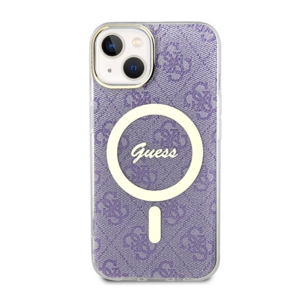 Etui Do iPhone 14 Guess 4G MagSafe Fioletowy