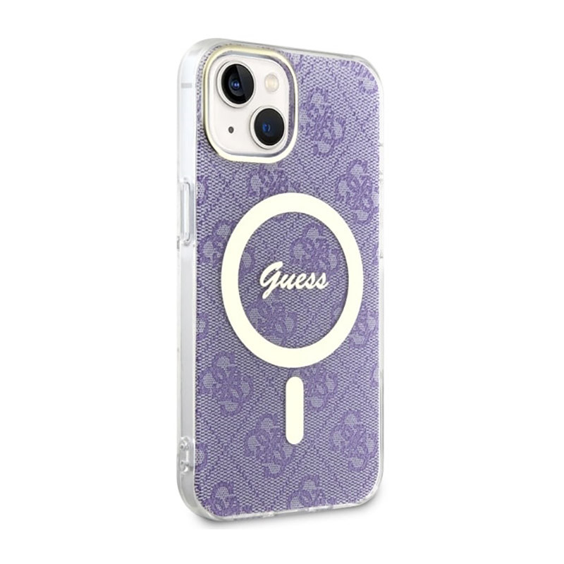 Etui Do iPhone 14 Guess 4G MagSafe Fioletowy