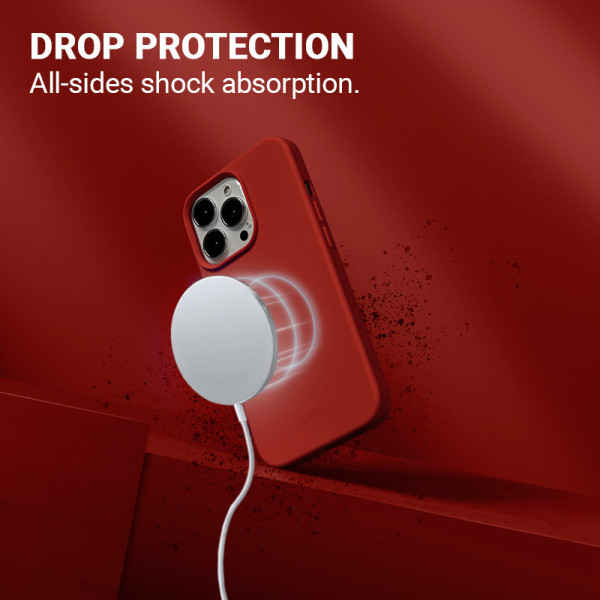 Etui Do iPhone 13 Pro Max MagSafe Crong Color Cover Magnetic Czerwony