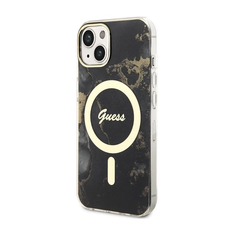 Etui Do iPhone 14 Guess Golden Marble MagSafe...