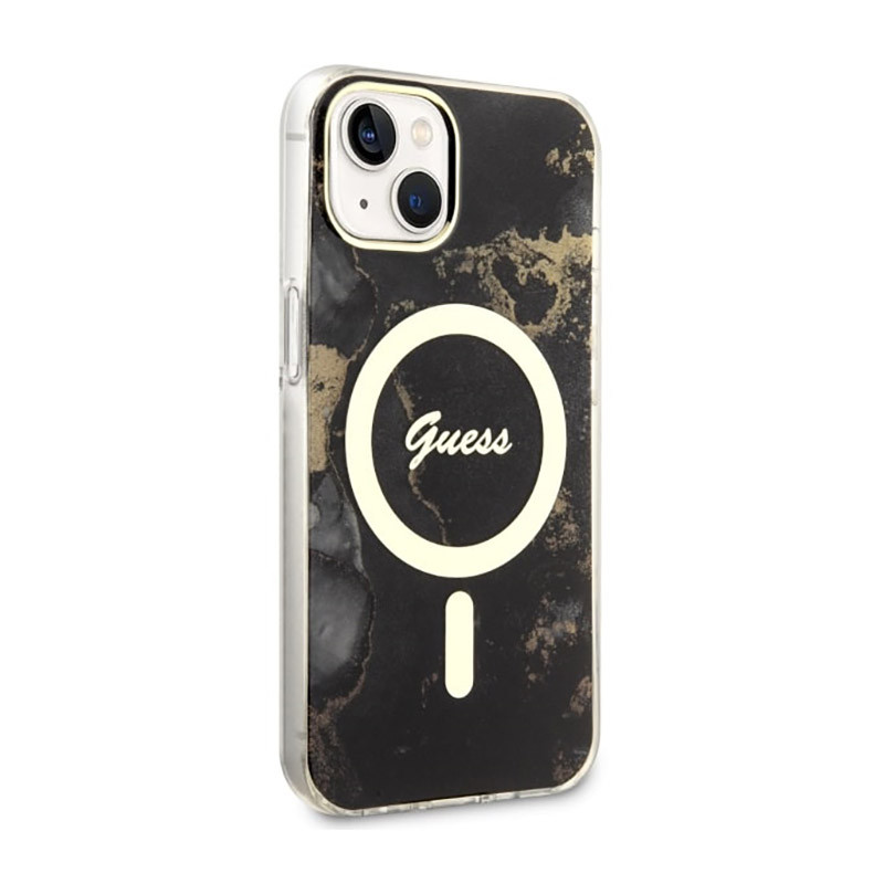 Etui Do iPhone 14 Guess Golden Marble MagSafe...