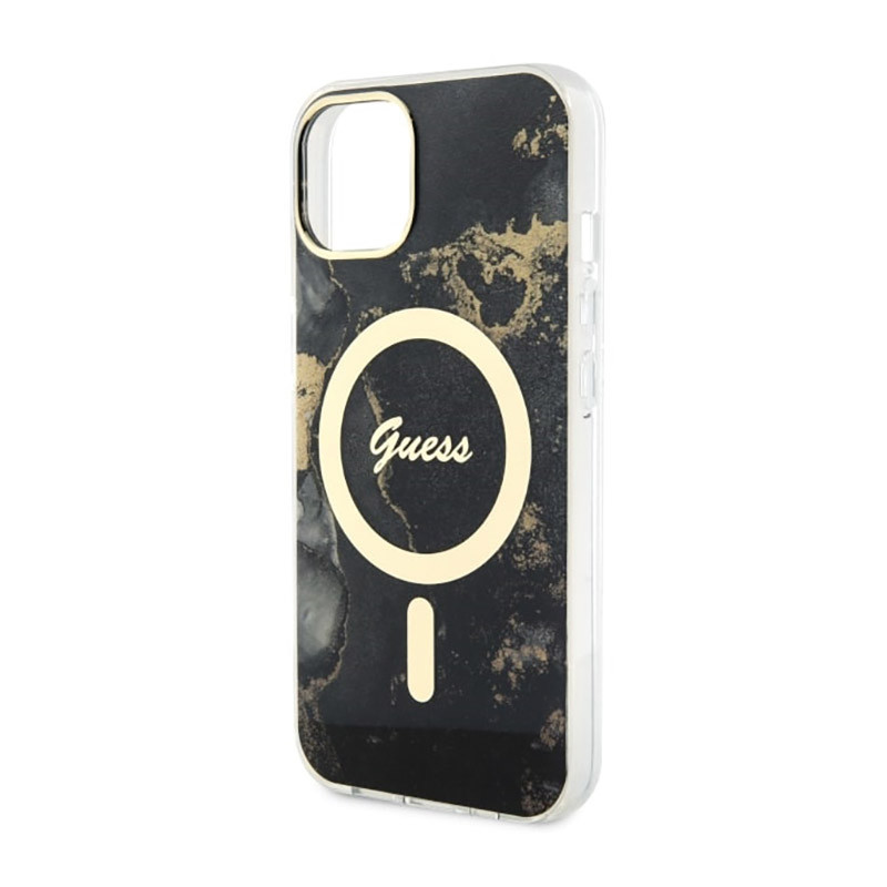 Etui Do iPhone 14 Guess Golden Marble MagSafe...