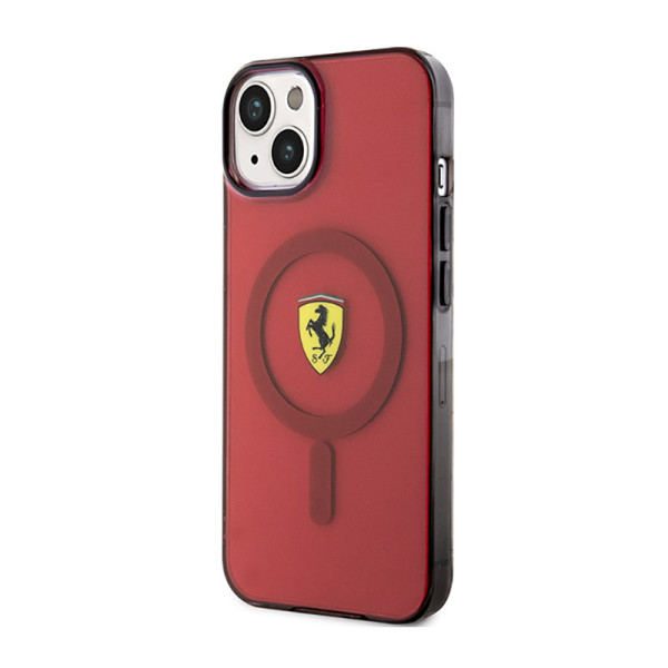 Etui Do iPhone 14 Ferrari Translucent MagSafe Czerwony
