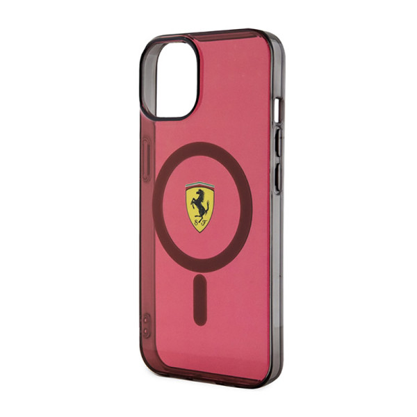 Etui Do iPhone 14 Ferrari Translucent MagSafe Czerwony