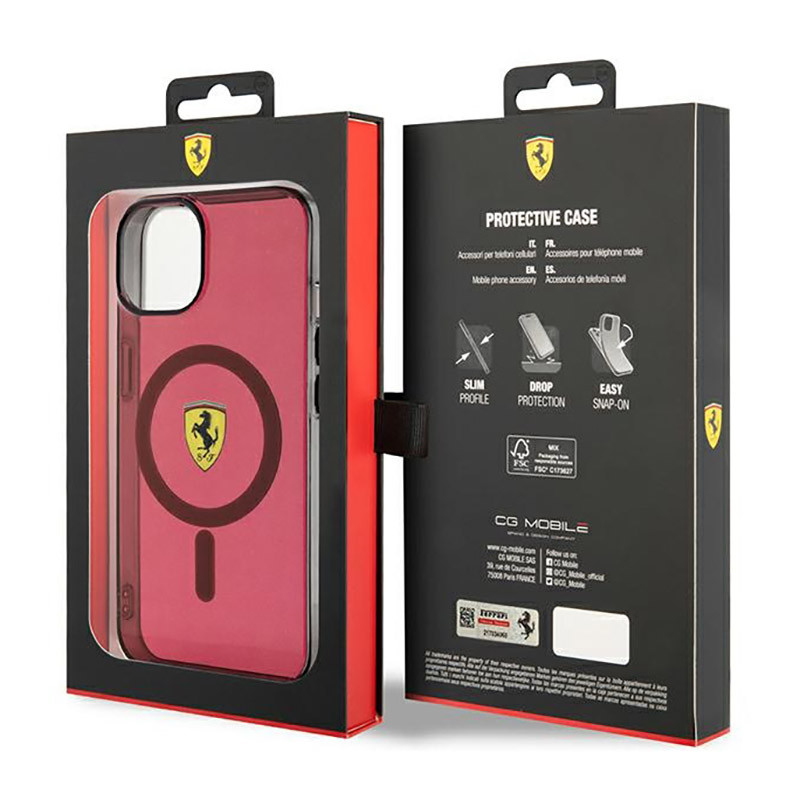 Etui Do iPhone 14 Ferrari Translucent MagSafe...