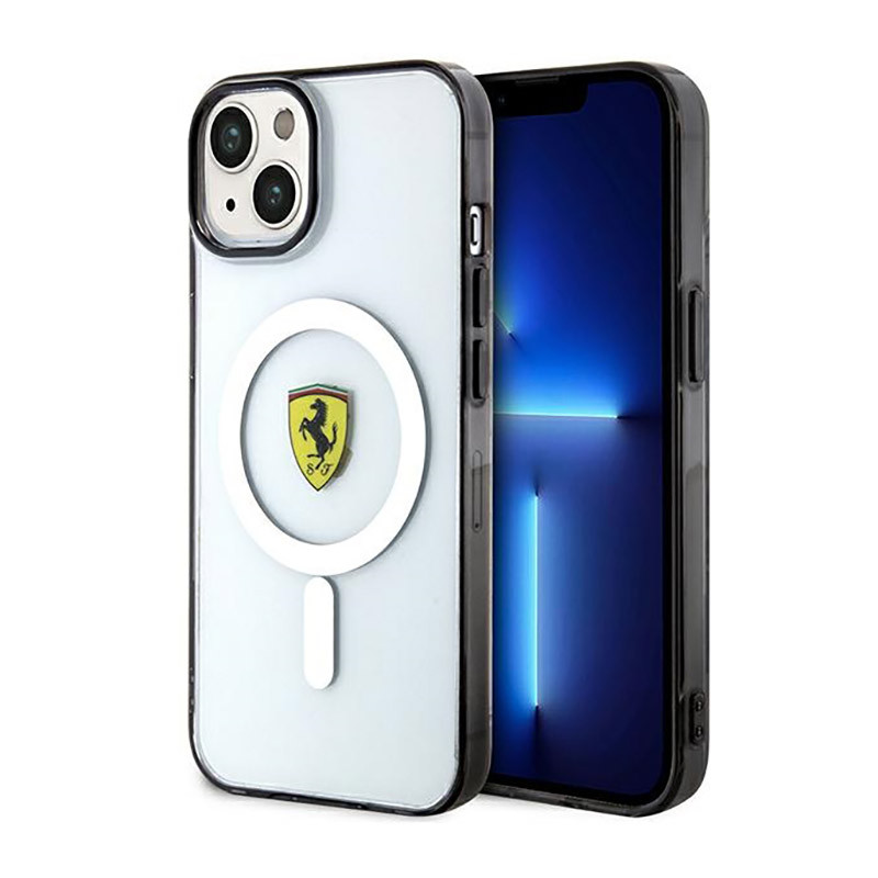 Etui Do iPhone 14 Ferrari Outline MagSafe Przezroczysty