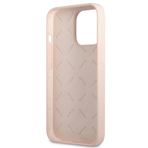 Etui Do iPhone 13 Pro Max Guess Silicone Triangle Logo Różowy