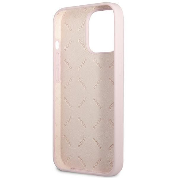 Etui Do iPhone 13 Pro Max Guess Silicone Triangle Logo Różowy