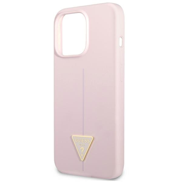 Etui Do iPhone 13 Pro Max Guess Silicone Triangle Logo Różowy