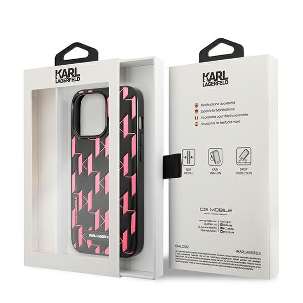 Etui Do iPhone 13 Pro Max Karl Lagerfeld Monogram Plaque Czarny