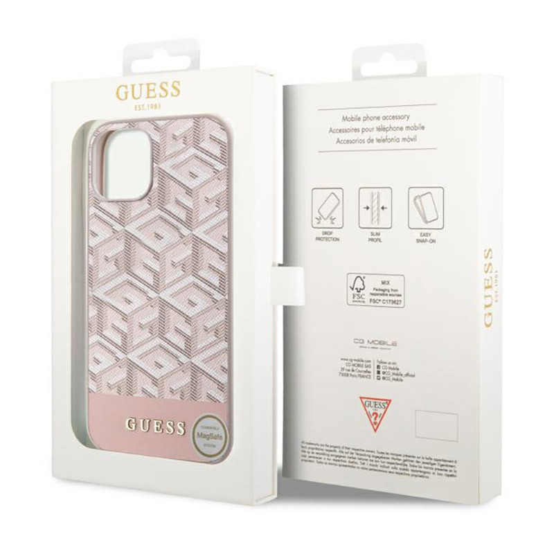 Etui Do iPhone 14 Guess Gcube Stripes MagSafe...