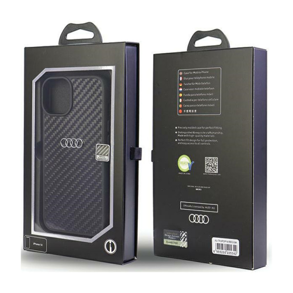 Etui Do iPhone 14 Audi Carbon Fiber Czarny