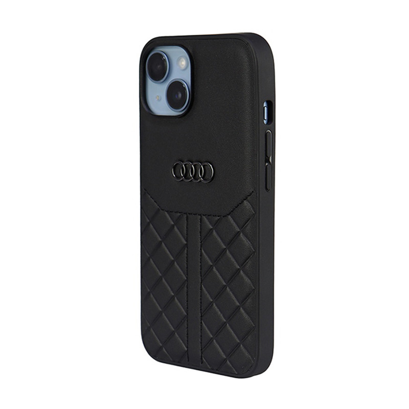 Etui Do iPhone 14 Audi Genuine Leather Czarny