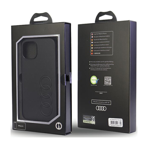 Etui Do iPhone 14 Audi Synthetic Leather Czarny