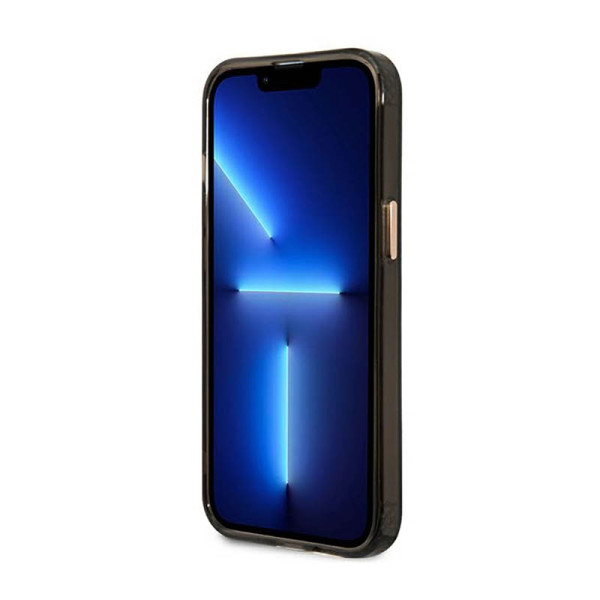 Etui Do iPhone 13 Pro Max Guess Gold Outline Translucent MagSafe Czarny