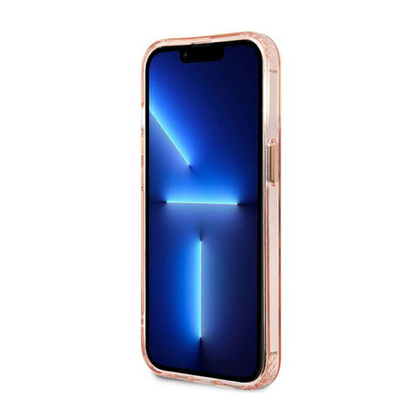 Etui Do iPhone 13 Pro Max Guess Gold Outline Translucent MagSafe Różowy