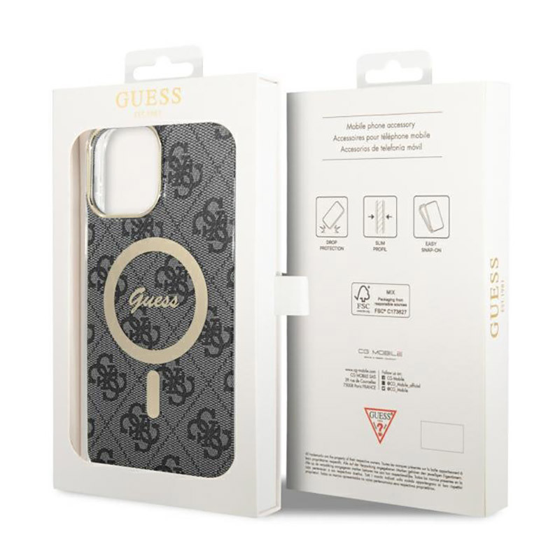 Etui Do iPhone 13 Pro Max Guess 4G MagSafe Czarny
