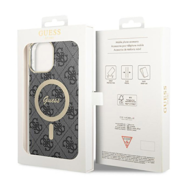 Etui Do iPhone 13 Pro Max Guess 4G MagSafe Czarny