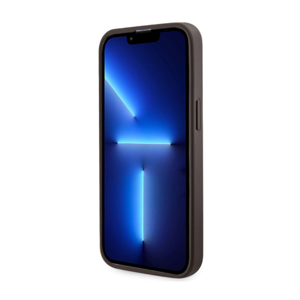 Etui Do iPhone 13 Pro Max Guess 4G Printed Stripes MagSafe Brązowy