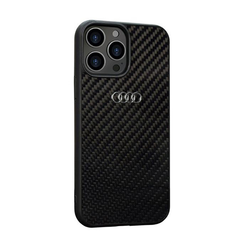 Etui Do iPhone 13 Pro Max Audi Carbon Fiber Czarny