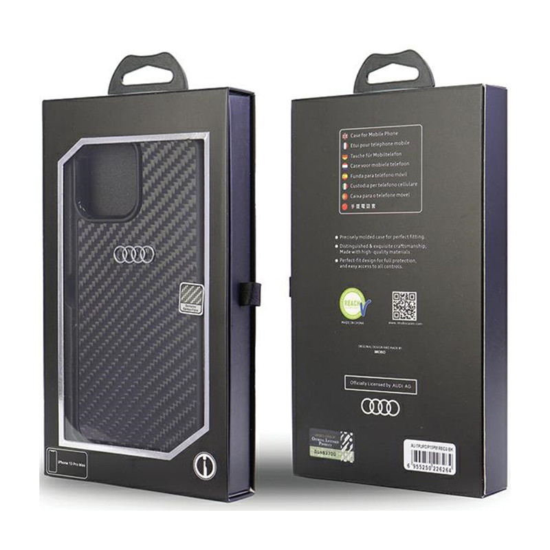 Etui Do iPhone 13 Pro Max Audi Carbon Fiber Czarny