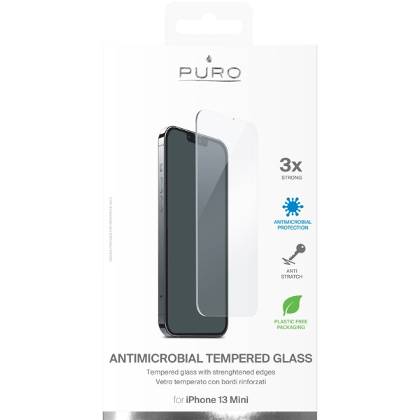 Szkło Ochronne Hartowane Z Ochroną Antybakteryjną Na Ekran iPhone 13 Mini Puro Anti-Bacterial